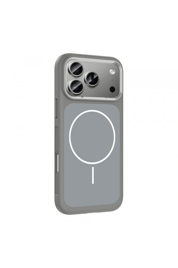 Apple iPhone 17 Pro Max Kılıf M-Safe Şarj Özellikli Metal Kamera Çerçeveli Zore Sanremo Silikon Kapak