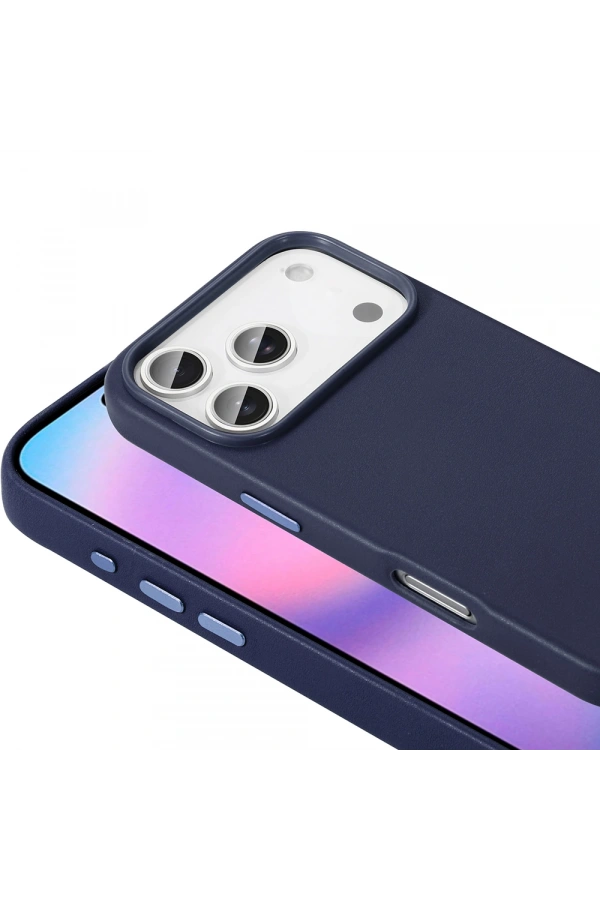 Apple iPhone 17 Pro Max Kılıf M-safe Şarj Özellikli PU Deri Görünümlü Zore Kupra Kapak