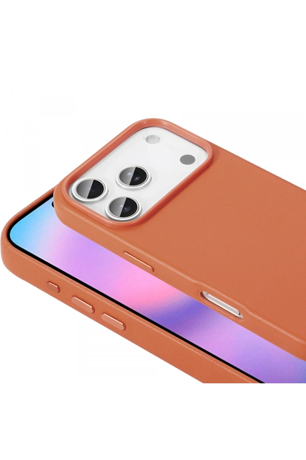 Apple iPhone 17 Pro Max Kılıf M-safe Şarj Özellikli PU Deri Görünümlü Zore Kupra Kapak