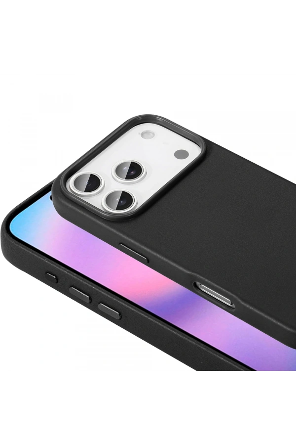 Apple iPhone 17 Pro Max Kılıf M-safe Şarj Özellikli PU Deri Görünümlü Zore Kupra Kapak