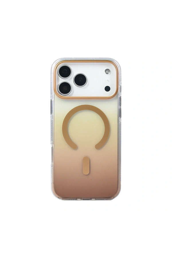 Apple iPhone 17 Pro Max Kılıf M-safe Şarj Özellikli Transparan Renk Geçişli Zore Toros Kapak