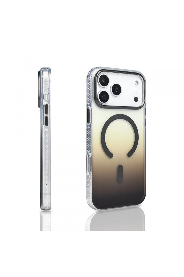 Apple iPhone 17 Pro Max Kılıf M-safe Şarj Özellikli Transparan Renk Geçişli Zore Toros Kapak