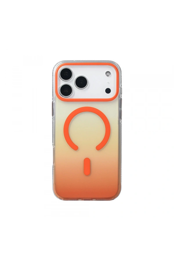 Apple iPhone 17 Pro Max Kılıf M-safe Şarj Özellikli Transparan Renk Geçişli Zore Toros Kapak