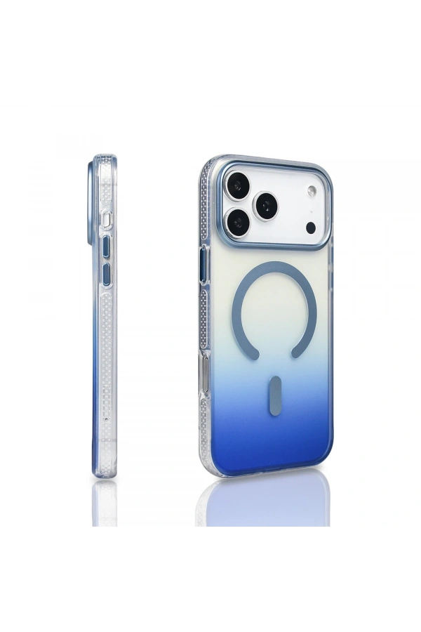 Apple iPhone 17 Pro Max Kılıf M-safe Şarj Özellikli Transparan Renk Geçişli Zore Toros Kapak