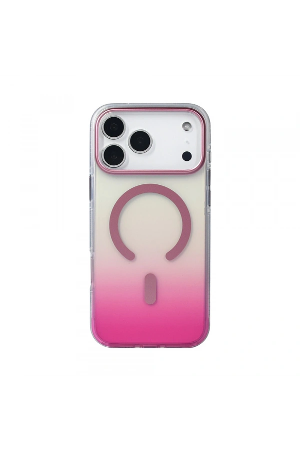 Apple iPhone 17 Pro Max Kılıf M-safe Şarj Özellikli Transparan Renk Geçişli Zore Toros Kapak