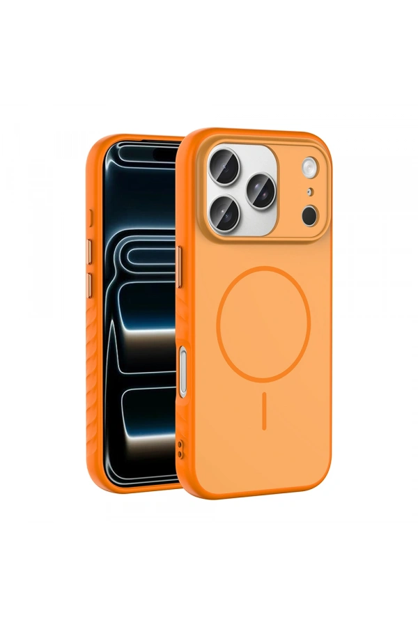 Apple iPhone 17 Pro Max Kılıf M-safe Şarj Özellikli Zore Tea Kapak