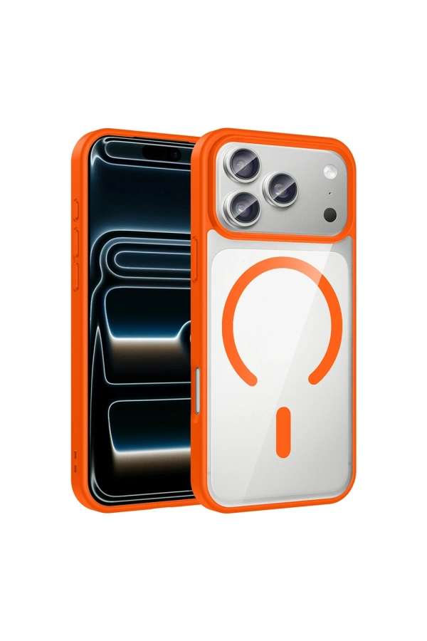 Apple iPhone 17 Pro Max Kılıf M-safe Wireless Şarj Özellikli Silikon Zore Ege Kapak