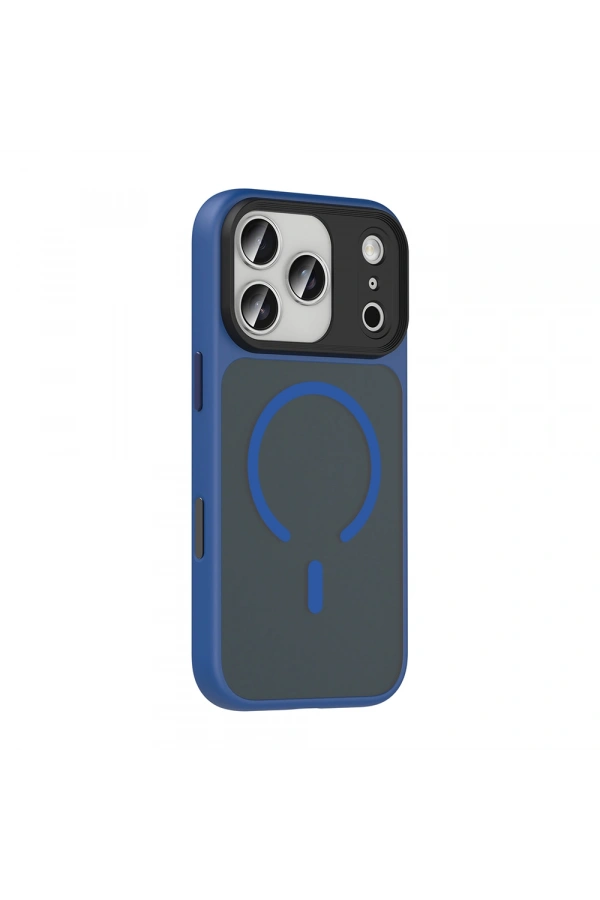Apple iPhone 17 Pro Max Kılıf Mat Arka Yüzey Wireless Şarj Özellikli Zore Flet M-safe Kapak