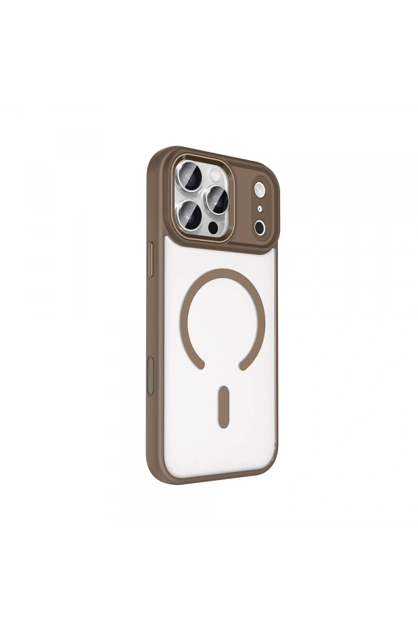 Apple iPhone 17 Pro Max Kılıf Wireless Şarj Özellikli Zore Krom M-safe Silikon Kapak