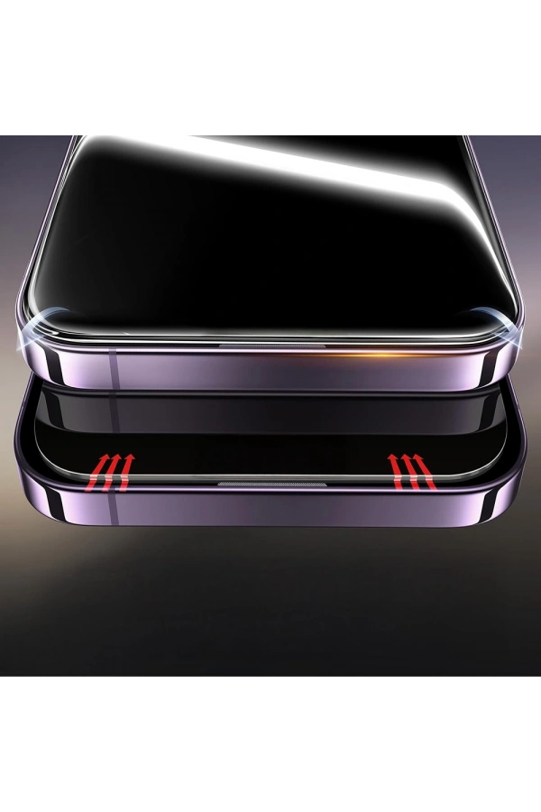Apple iPhone 17 Pro Max Zore 2.5D Oliv Privacy Temperli Cam Ekran Koruyucu + Kolay Uygulama Aparatı