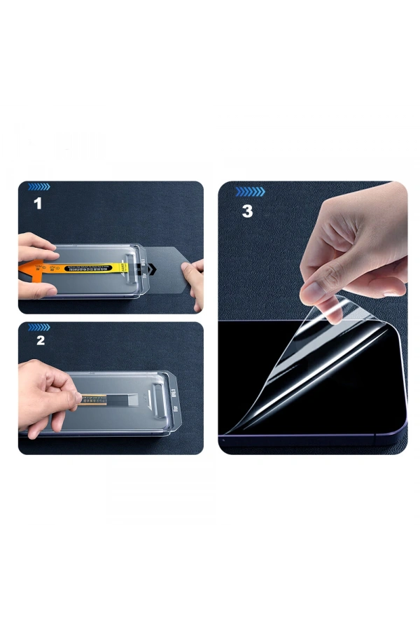 Apple iPhone 17 Pro Zore 2.5D Oliv HD Temperli Cam Ekran Koruyucu + Kolay Uygulama Aparatı