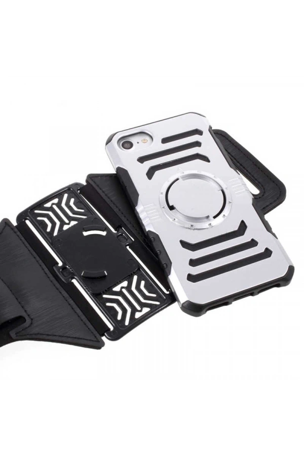 Apple iPhone 5 Kılıf Zore 2 in 1 Kol Bandı