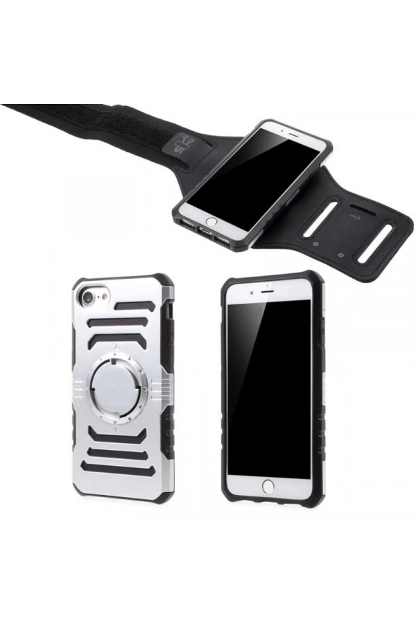 Apple iPhone 5 Kılıf Zore 2 in 1 Kol Bandı