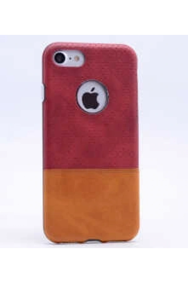 Apple iPhone 6 Plus Kılıf Zore Derili Deku Silikon