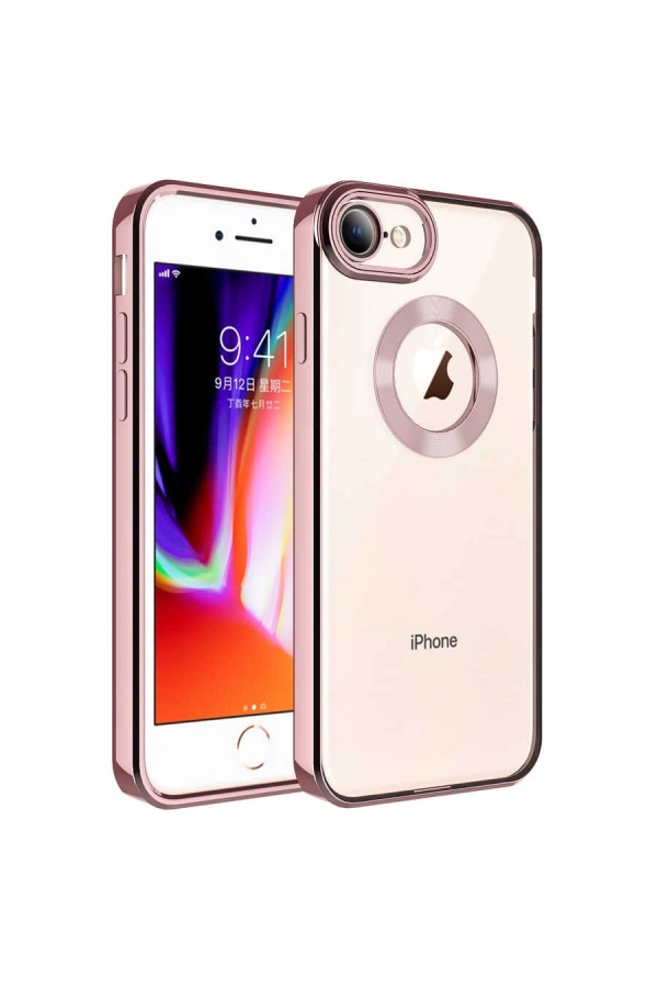 Apple iPhone 7 Kılıf Kamera Korumalı Logo Gösteren Zore Omega Kapak