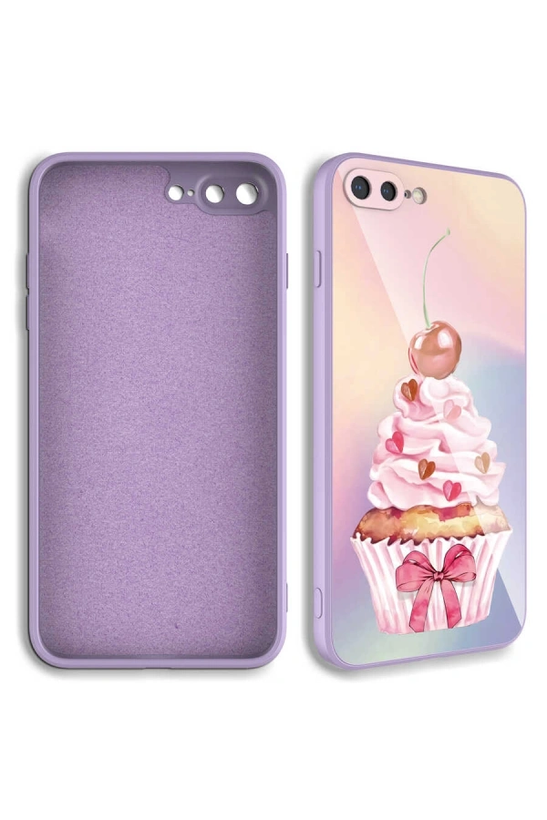 Apple iPhone 7 Plus Kılıf Kamera Korumalı Desenli Sert Silikon Zore Epoksi Kapak