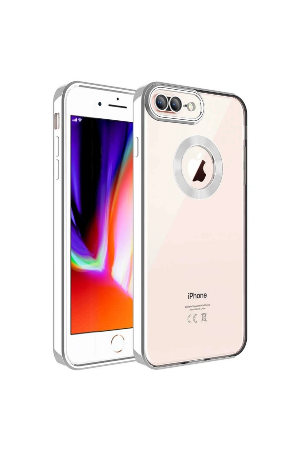 Apple iPhone 7 Plus Kılıf Kamera Korumalı Logo Gösteren Zore Omega Kapak