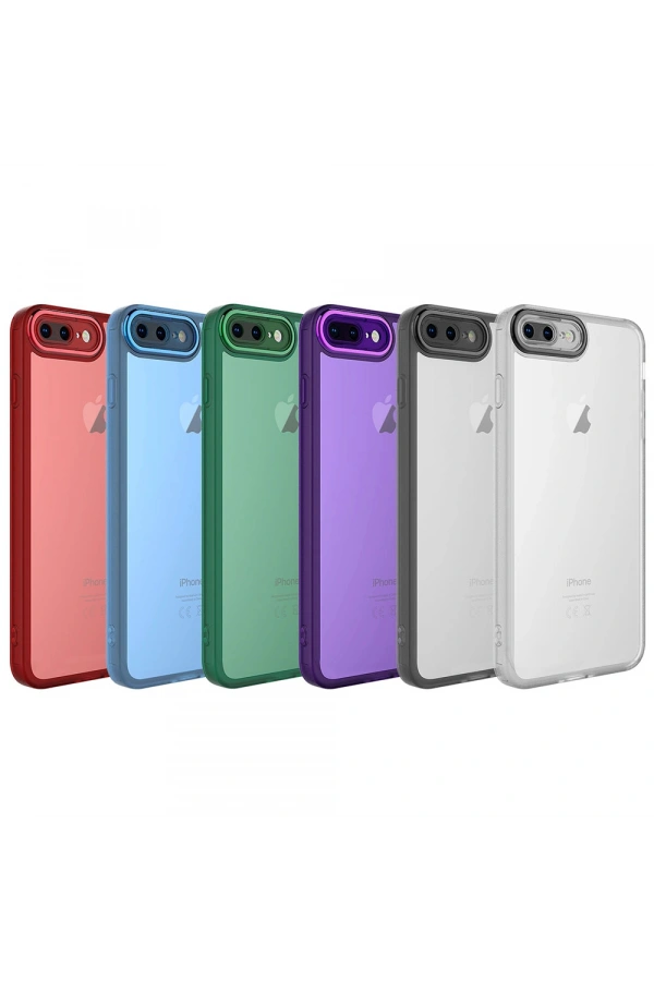 Apple iPhone 7 Plus Kılıf Kamera Korumalı Transparan Zore Post Kapak