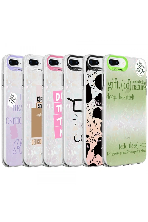 Apple iPhone 7 Plus Kılıf Mermer Desenli Zore Marbello Kapak