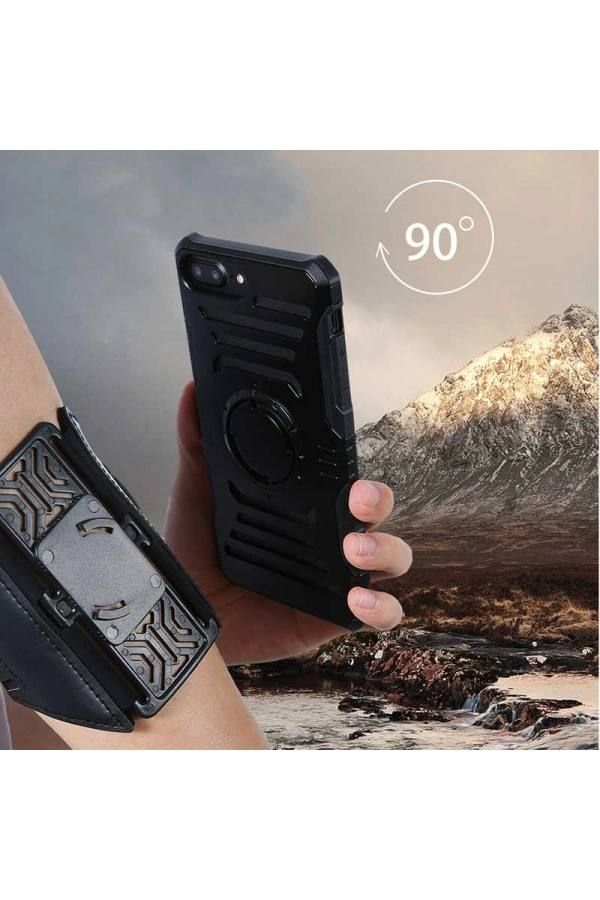 Apple iPhone 7 Plus Kılıf Zore 2 in 1 Kol Bandı