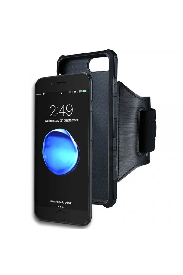 Apple iPhone 7 Plus Kılıf Zore 2 in 1 Kol Bandı