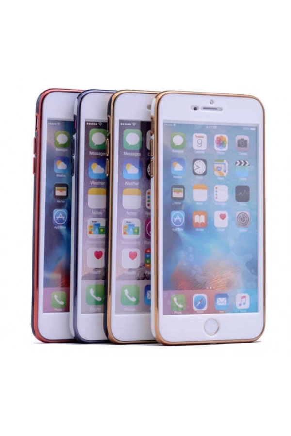 Apple iPhone 7 Plus Kılıf Zore Arkası Parlak 360 Silikon