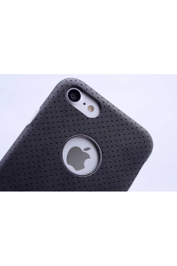 Apple iPhone 7 Plus Kılıf Zore Derili Deku Silikon