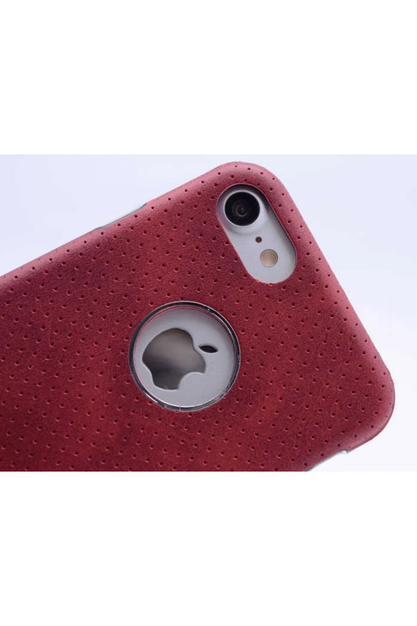 Apple iPhone 7 Plus Kılıf Zore Derili Deku Silikon