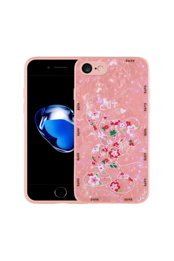 Apple iPhone 8 Kılıf Desenli Sert Silikon Zore Mumila Kapak