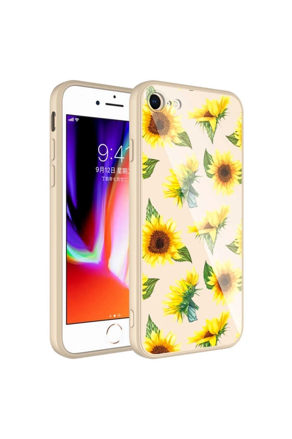 Apple iPhone 8 Kılıf Kamera Korumalı Desenli Sert Silikon Zore Epoksi Kapak