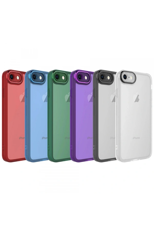 Apple iPhone 8 Kılıf Kamera Korumalı Transparan Zore Post Kapak