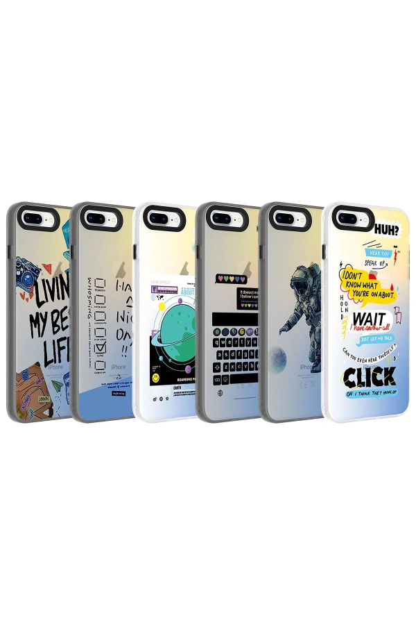 Apple iPhone 8 Plus Kılıf Desenli Zore Dragon Sert Kapak