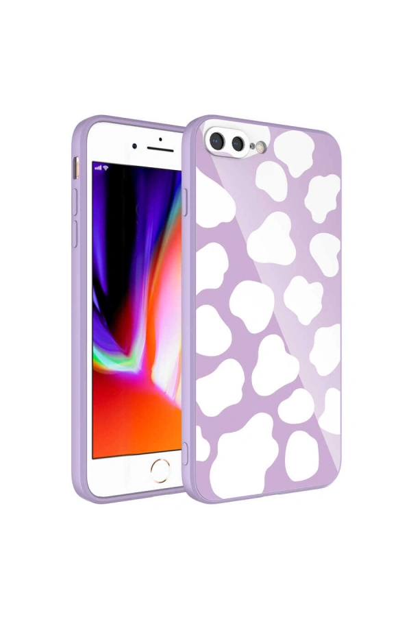 Apple iPhone 8 Plus Kılıf Kamera Korumalı Desenli Sert Silikon Zore Epoksi Kapak