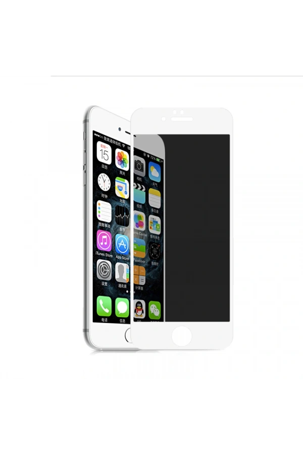 Apple iPhone 8 Plus Zore Rika Premium Privacy Temperli Cam Ekran Koruyucu