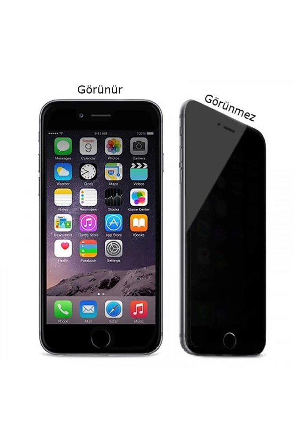 Apple iPhone 8 Zore Kor Privacy Cam Ekran Koruyucu