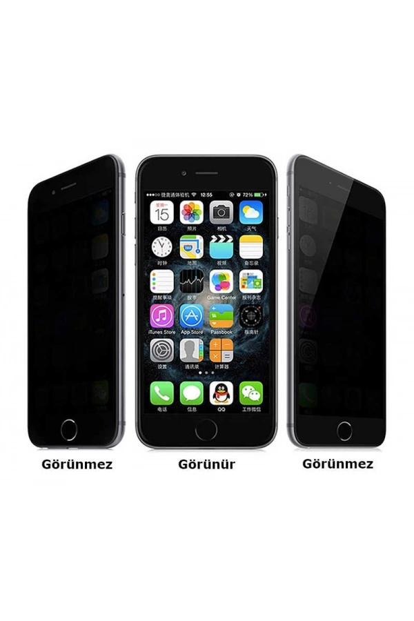 Apple iPhone 8 Zore Kor Privacy Cam Ekran Koruyucu