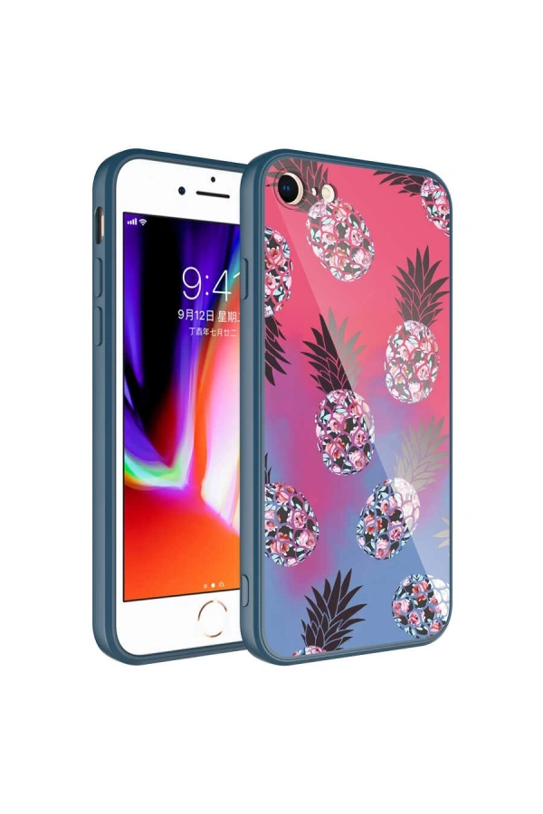 Apple iPhone SE 2020 Kılıf Kamera Korumalı Desenli Sert Silikon Zore Epoksi Kapak