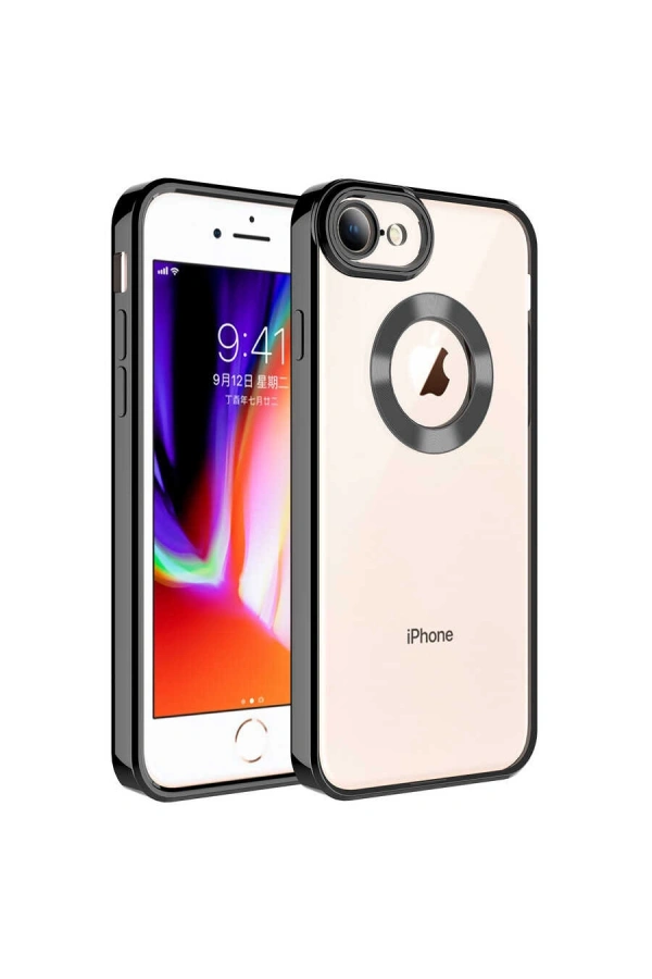 Apple iPhone SE 2020 Kılıf Kamera Korumalı Logo Gösteren Zore Omega Kapak