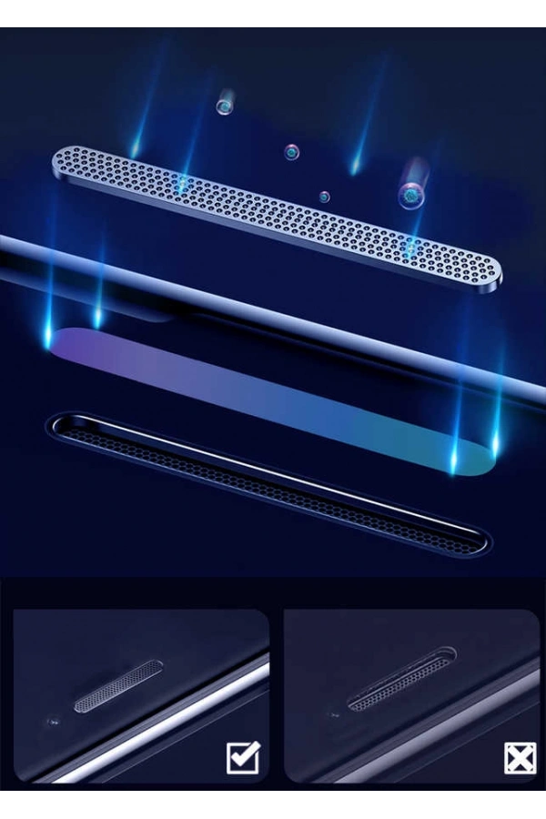 Apple iPhone SE 2020 Zore Anti-Dust Mat Privacy Temperli Ekran Koruyucu