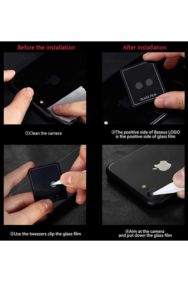 Apple iPhone SE 2020 Zore Kamera Lens Koruyucu Cam Filmi