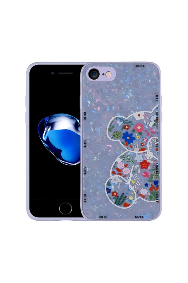 Apple iPhone SE 2022 Kılıf Desenli Sert Silikon Zore Mumila Kapak