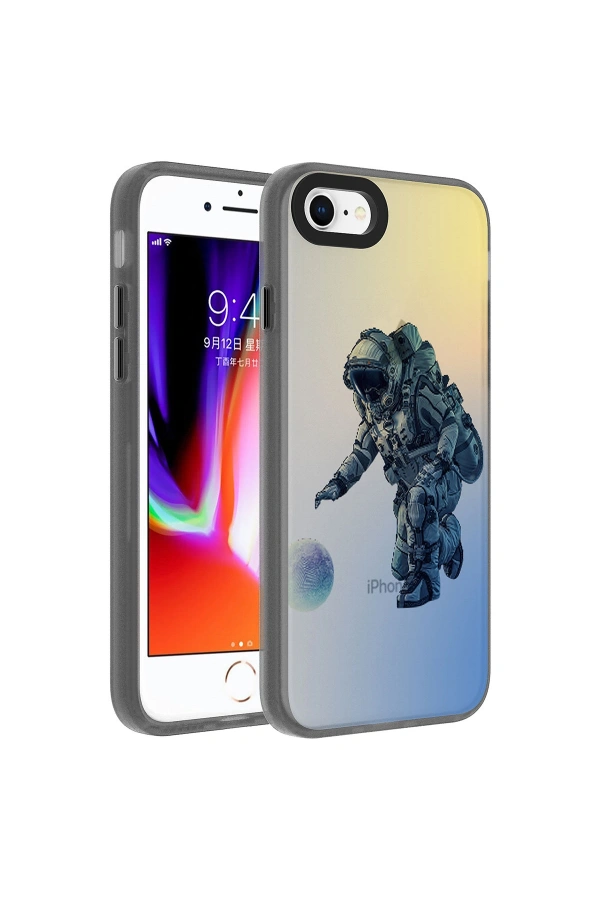 Apple iPhone SE 2022 Kılıf Desenli Zore Dragon Sert Kapak