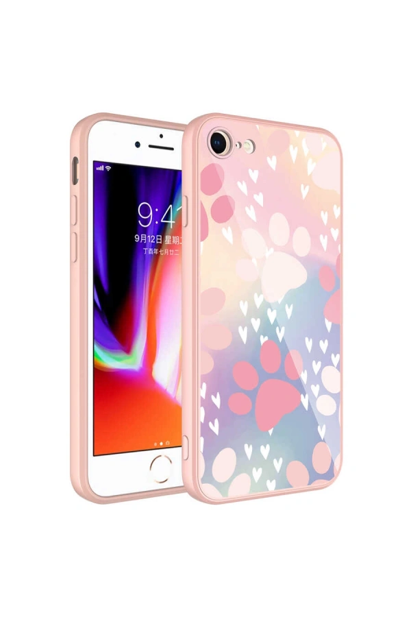 Apple iPhone SE 2022 Kılıf Kamera Korumalı Desenli Sert Silikon Zore Epoksi Kapak
