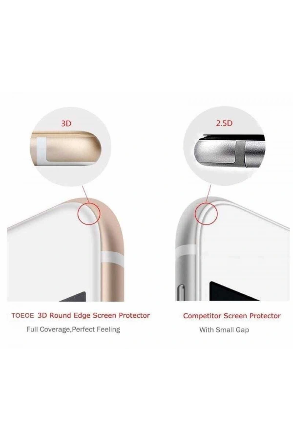 Apple iPhone SE 2022 Zore 3D Latte Cam Ekran Koruyucu