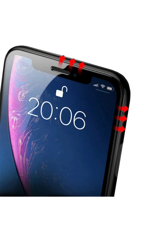 Apple iPhone X Davin 5D Cam Ekran Koruyucu
