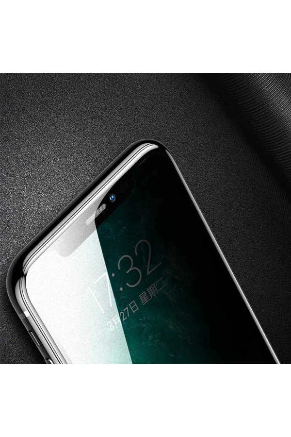 Apple iPhone XR 6.1 Zore Anti-Dust Mat Privacy Temperli Ekran Koruyucu