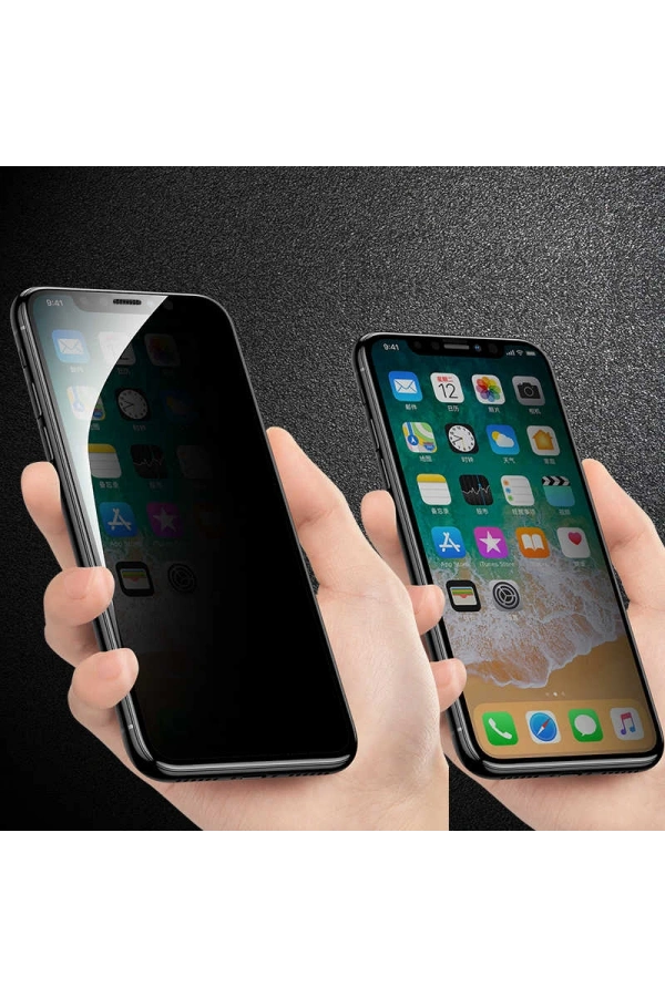 Apple iPhone XR 6.1 Zore Anti-Dust Mat Privacy Temperli Ekran Koruyucu