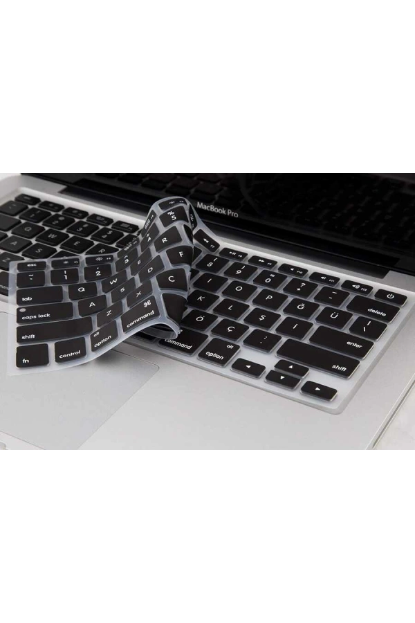 Apple Macbook 13 Pro Touch Bar A1706 Zore Klavye Koruyucu Silikon Ped