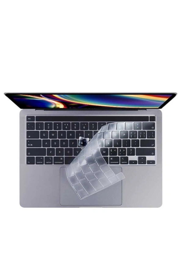 Apple Macbook Air 13 2017 A1466 Zore Klavye Koruyucu Şeffaf Silikon Ped