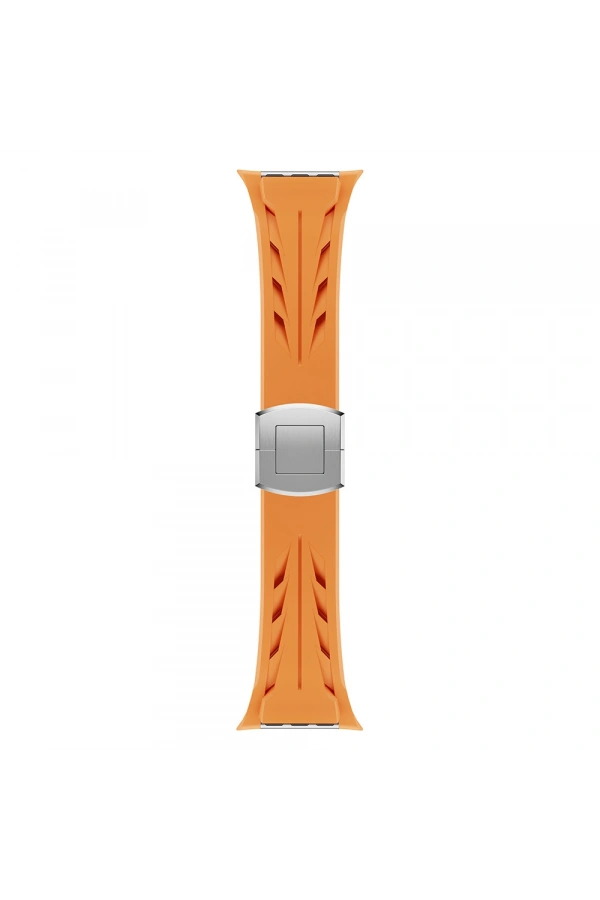Apple Watch 10 46mm KRD-127 Metal Tokalı Silikon Kordon